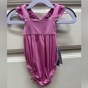 Posh Peanut Bamboo Ruffle Bubble Romper 3-6M NWT